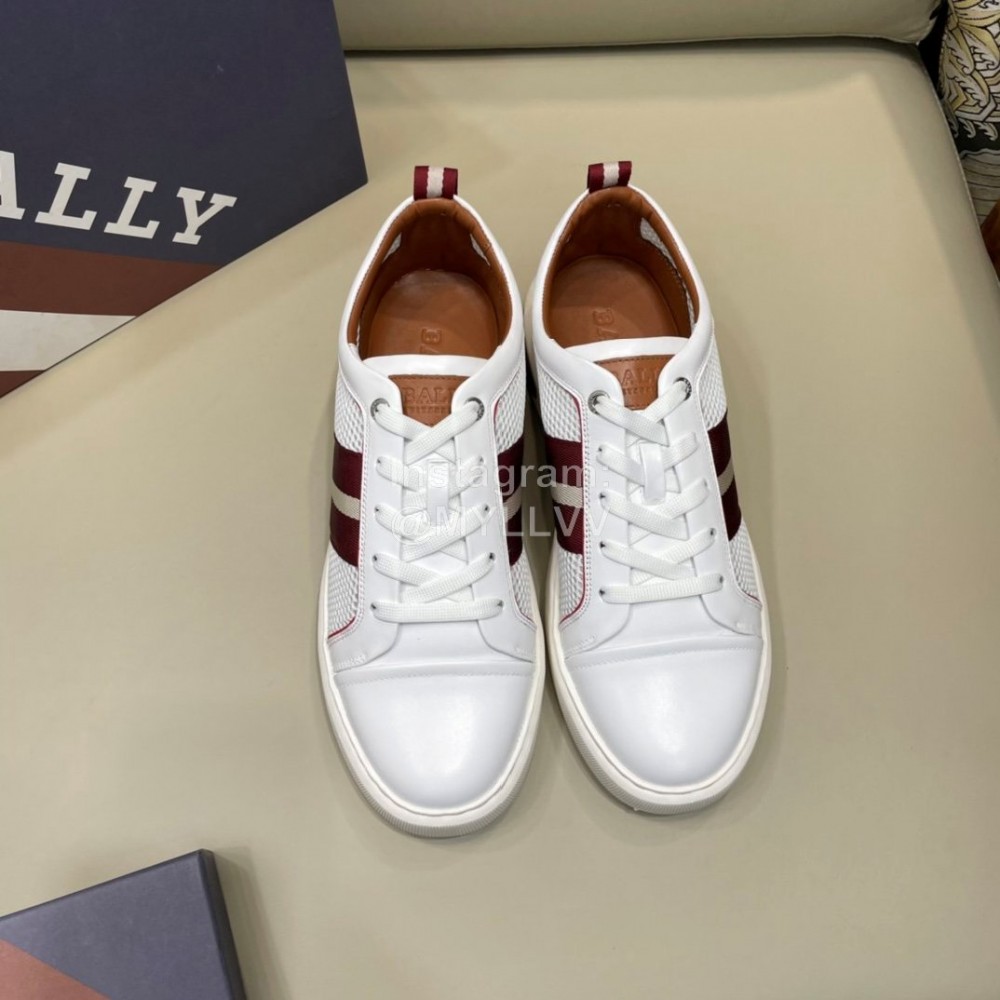 Bally Light Cowhide Mesh Lace Up Casual Sneakers For Men 