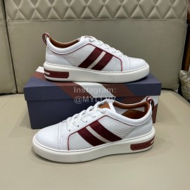 Bally Light Cowhide Mesh Lace Up Casual Sneakers For Men 