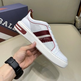 Bally Light Cowhide Mesh Lace Up Casual Sneakers For Men 
