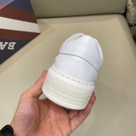 Bally Light White Cowhide Lace Up Casual Sneakers For Men 