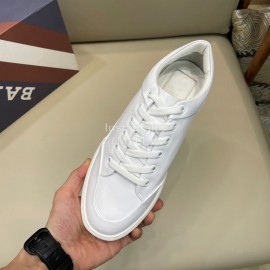 Bally Light White Cowhide Lace Up Casual Sneakers For Men 