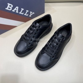 Bally Light Black Cowhide Lace Up Casual Sneakers For Men 
