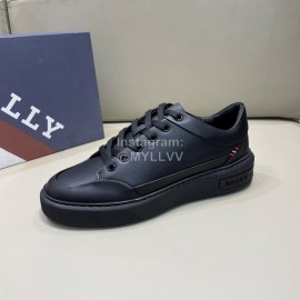 Bally Light Black Cowhide Lace Up Casual Sneakers For Men 