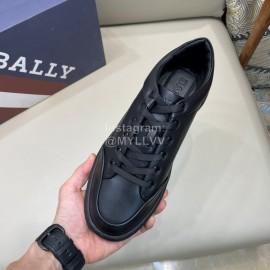 Bally Light Black Cowhide Lace Up Casual Sneakers For Men 