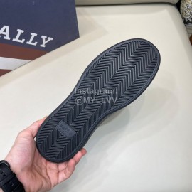 Bally Light Black Cowhide Lace Up Casual Sneakers For Men 