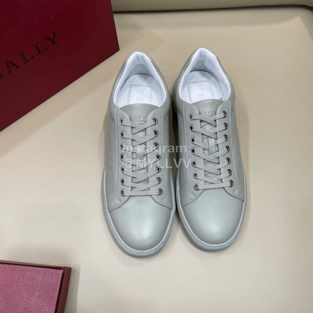 Bally Cowhide Lace Up Casual Sneakers For Men Gray