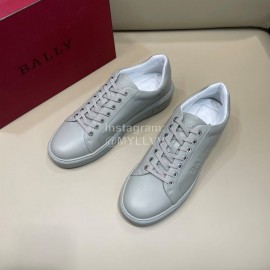 Bally Cowhide Lace Up Casual Sneakers For Men Gray
