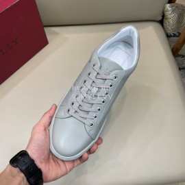 Bally Cowhide Lace Up Casual Sneakers For Men Gray