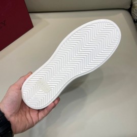 Bally Cowhide Lace Up Casual Sneakers For Men Blue