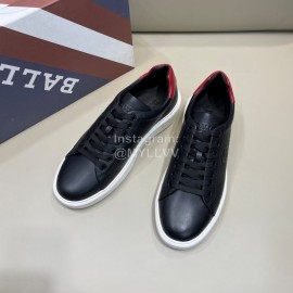 Bally Cowhide Lace Up Casual Sneakers For Men Black