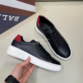 Bally Cowhide Lace Up Casual Sneakers For Men Black