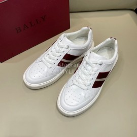 Bally Cowhide Lace Up Casual Sneakers White For Men 