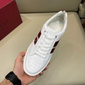 Bally Cowhide Lace Up Casual Sneakers White For Men 