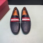 Bally Fashion Woven Cowhide Casual Shoes For Men 
