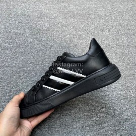 Bally Soft Calfskin Lace Up Sneakers For Men Black