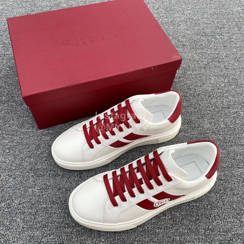 Bally Soft Calfskin Lace Up Sneakers For Men White