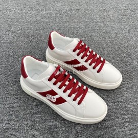 Bally Soft Calfskin Lace Up Sneakers For Men White