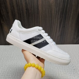 Bally Soft Calfskin Mesh Lace Up Sneakers For Men Black