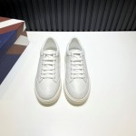 Bally Calf Leather Thick Soled Casual Shoes For Men White