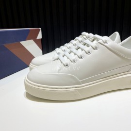 Bally Calf Leather Thick Soled Casual Shoes For Men White