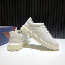 Bally Calf Leather Thick Soled Casual Shoes For Men White