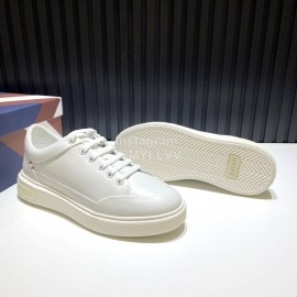 Bally Calf Leather Thick Soled Casual Shoes For Men White