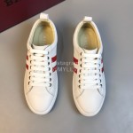 Bally Fashion Calf Leather Casual Shoes For Men White