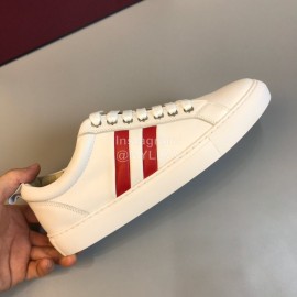 Bally Fashion Calf Leather Casual Shoes For Men White