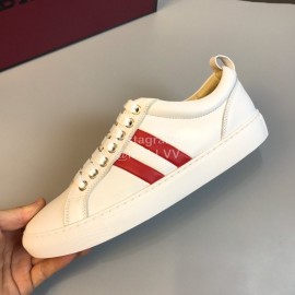 Bally Fashion Calf Leather Casual Shoes For Men White