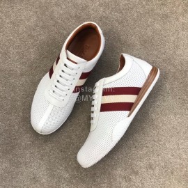 Bally Spring Summer Calf Leather Mesh Casual Sneakers For Men 