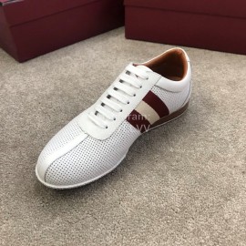 Bally Spring Summer Calf Leather Mesh Casual Sneakers For Men 