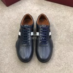 Bally Spring Summer Calf Leather Casual Sneakers For Men Black