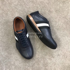 Bally Spring Summer Calf Leather Casual Sneakers For Men Black