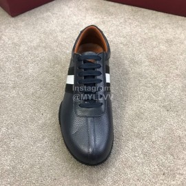 Bally Spring Summer Calf Leather Casual Sneakers For Men Black