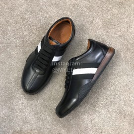 Bally Spring Summer Calf Leather Black Casual Sneakers For Men 