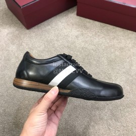 Bally Spring Summer Calf Leather Black Casual Sneakers For Men 