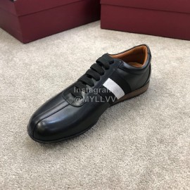 Bally Spring Summer Calf Leather Black Casual Sneakers For Men 