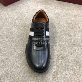 Bally Spring Summer Calf Leather Black Casual Sneakers For Men 