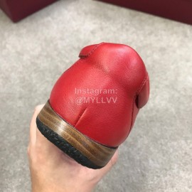 Bally Spring Summer Calf Leather Casual Sneakers For Men Red