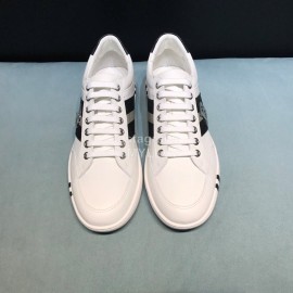 Bally Stripe Classic Calf Leather Casual Sneakers White For Men 