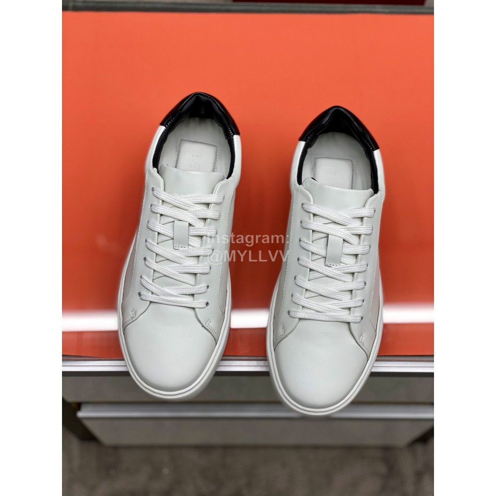Bally Napa Leather Lace Up Casual Shoes White