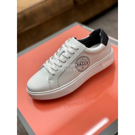 Bally Napa Leather Lace Up Casual Shoes White