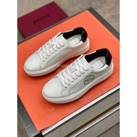 Bally Napa Leather Lace Up Casual Shoes White