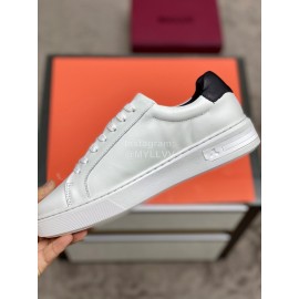 Bally Napa Leather Lace Up Casual Shoes White