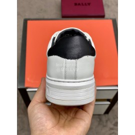 Bally Napa Leather Lace Up Casual Shoes White