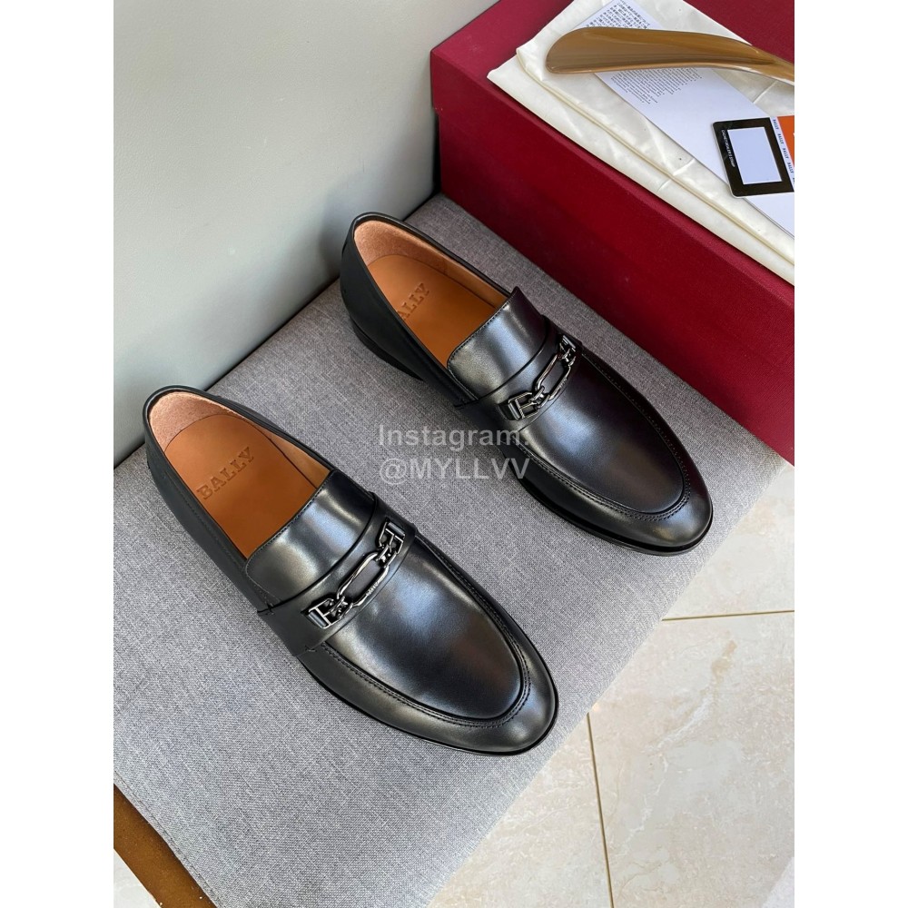 Bally Autumn Winter New Calf Leather Shoes For Men Black
