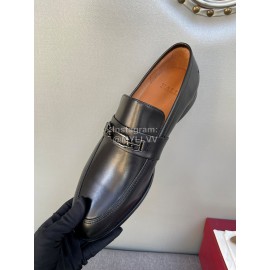 Bally Autumn Winter New Calf Leather Shoes For Men Black