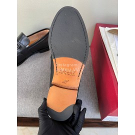 Bally Autumn Winter New Calf Leather Shoes For Men Black