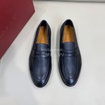 Bally Soft Calf Leather Casual Shoes For Men Black