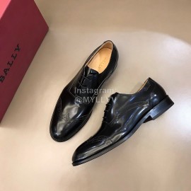 Bally Calf Leather Lace Up Business Shoes For Men Black